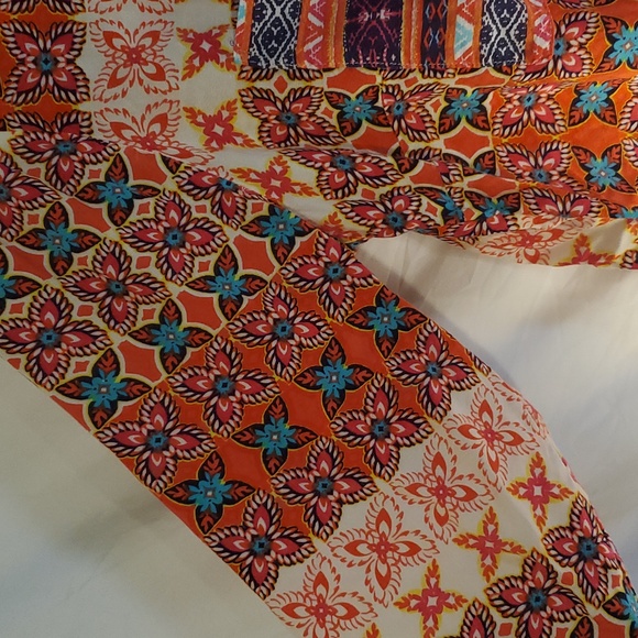 Plus Size Anthropologie Fig and Flower Long Blouse Womens 1X Floral Pockets - Picture 5 of 11